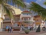 Canteras Beach promenade buildings Las Palmas