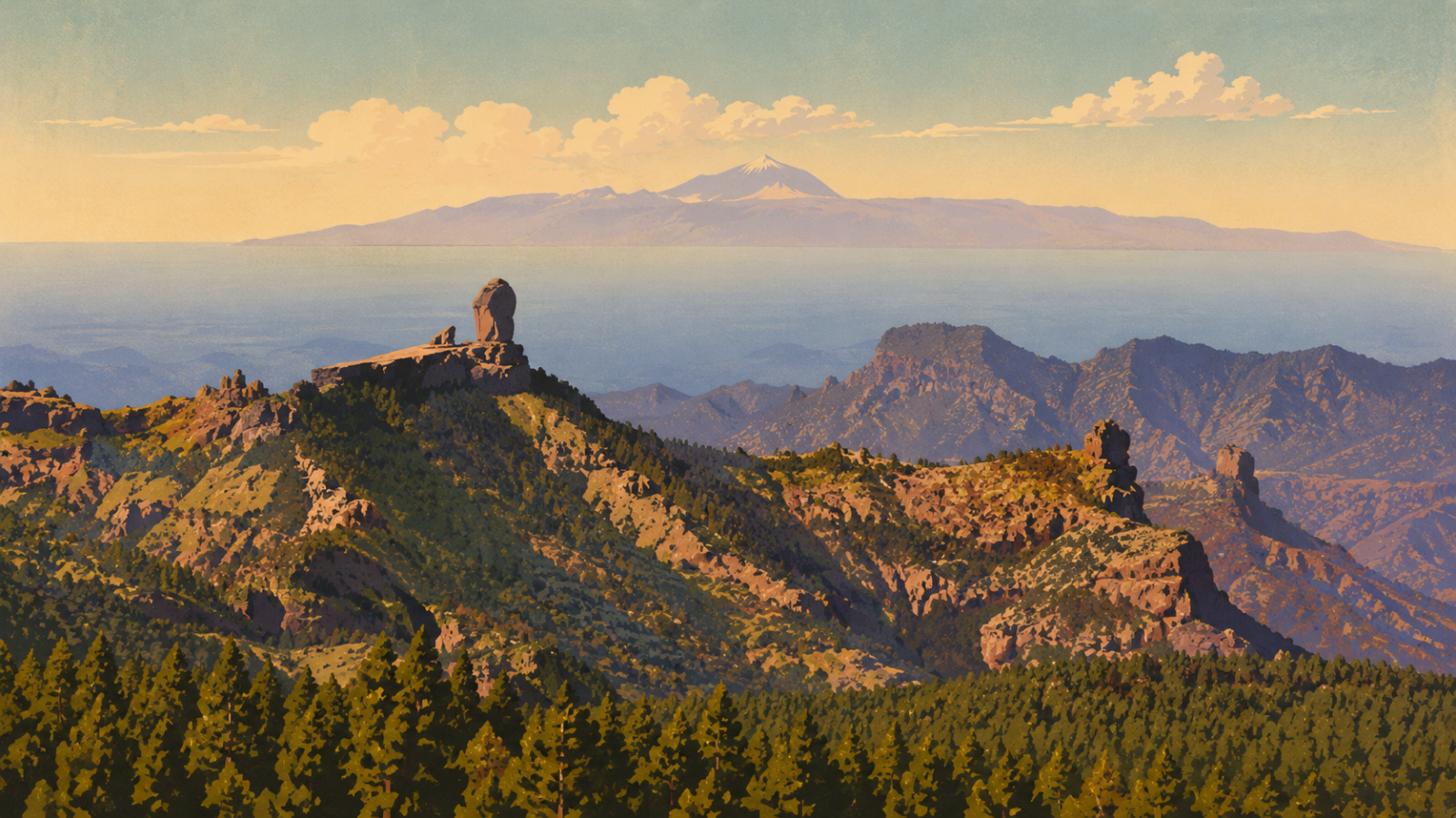 Vintage Illustration Gran Canaria