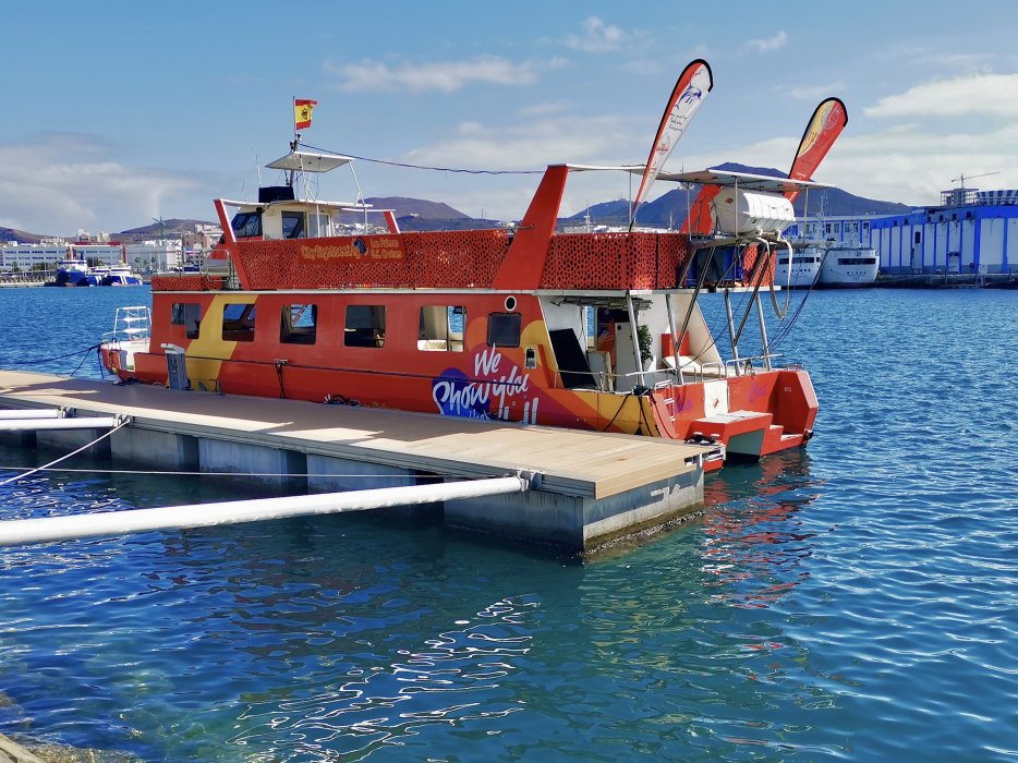 Anlegestelle der Hafenrundfahrts-Barkasse im Hafen Las Palmas